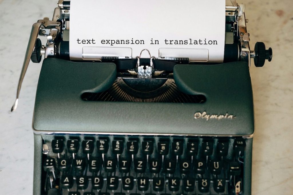 text expansion in translation