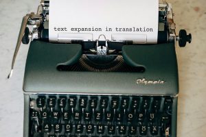 text expansion in translation